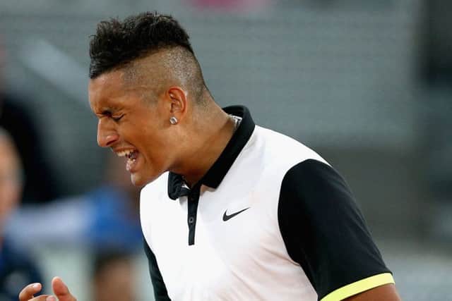 Hotheaded Nick Kyrgios faces being banned for a month if he steps out of line again Picture: Getty