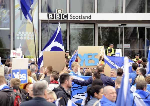 The Pacific Quay protest was a blatant attempt to achieve BBC acquiescence by mob rule. Picture: John Devlin