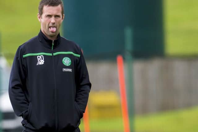 Celtic manager Ronny Deila leads training. Picture: SNS