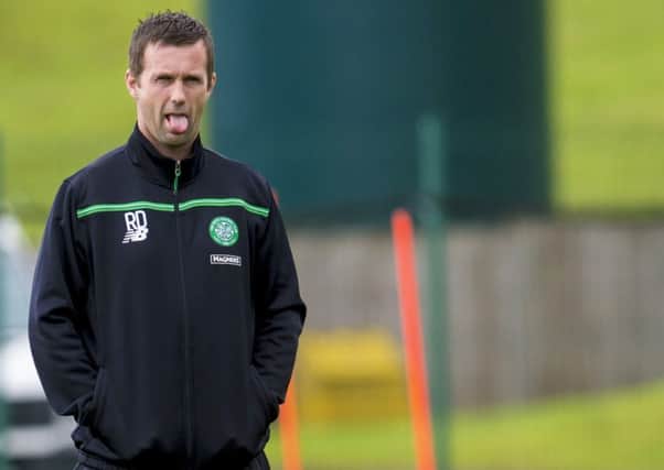 Celtic manager Ronny Deila leads training. Picture: SNS