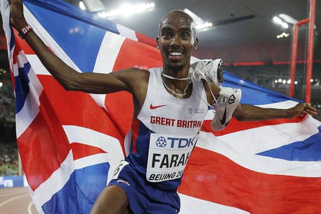 Mo Farah said his hamstring was playing up a bit ahead of his 5,000m success at the Birds Nest. Picture: Adrian Dennis/AFP/Getty