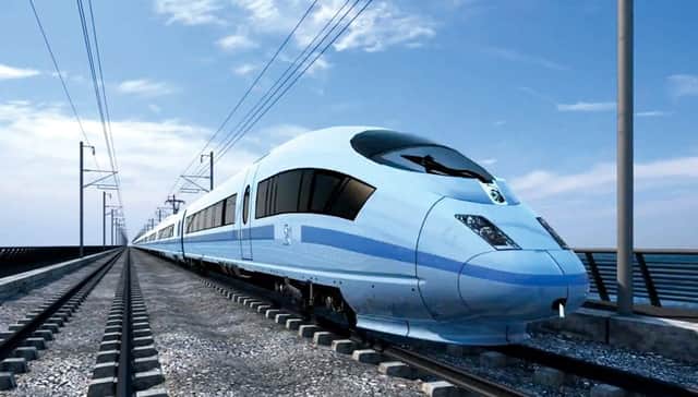 An artists' impression of the future HS2 railway. Picture: Contributed