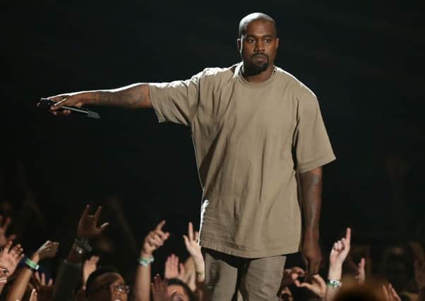Kanye West accepts the video vanguard award at the MTV Video Music Awards. Picture: AP