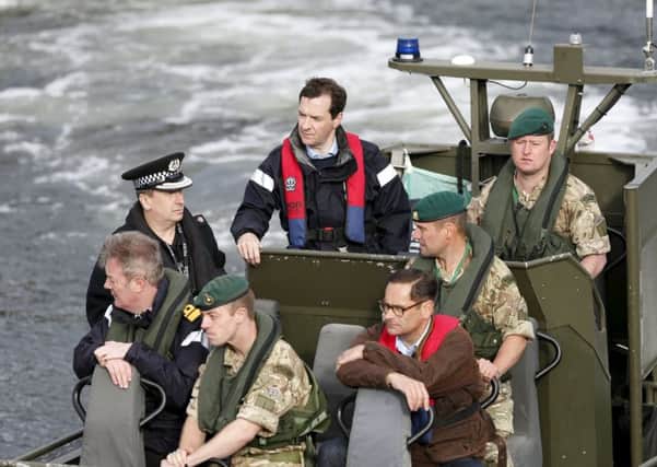 Chancellor George Osborne visits the Clyde base to announce the planned investment. Picture: Getty