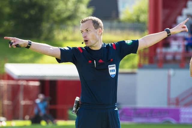 Referee Willie Collum, who sent off a Hearts player at the weekend - as Robbie Neilson had been expecting. Picture: SNS