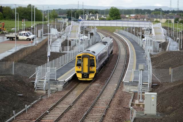 The Borders railway at Shawfair Station. Picture: TSPL