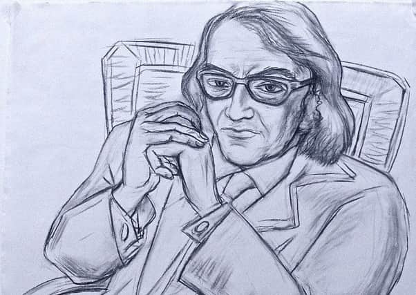 Drawing of W Gordon Smith by Sandy Moffat. Picture: Contributed
