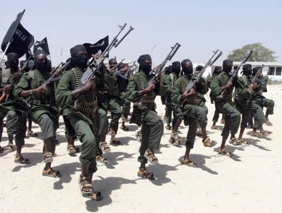 Al-Shabaab fighters train in the Lafofe area of southern Somali. An offensive against them has sparked reprisal attacks. Picture: AP