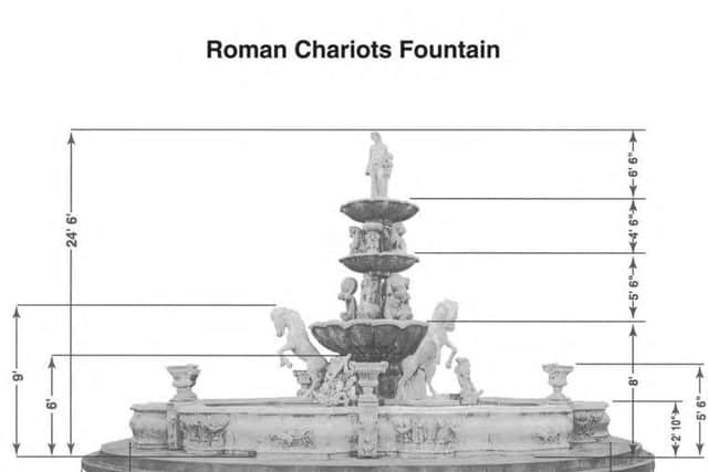 Plans for the fountain. Picture: Contributed