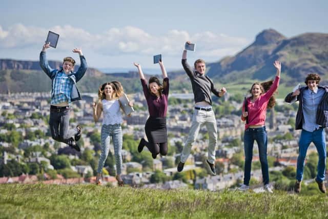 Aspiring coders celebrate the CodeClan launch. Picture: Chris Watt