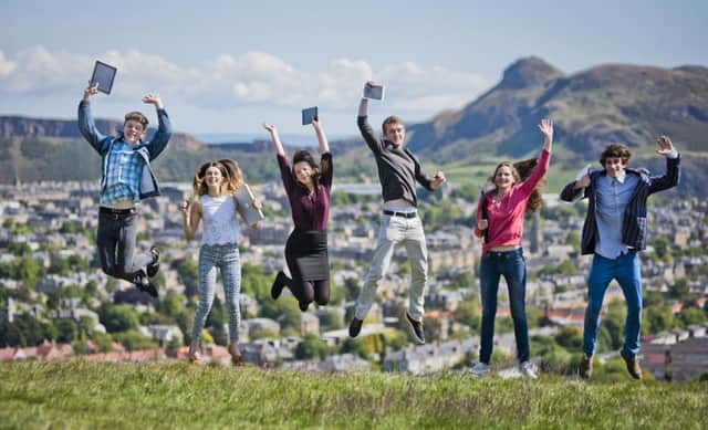 Aspiring coders celebrate the CodeClan launch. Picture: Chris Watt