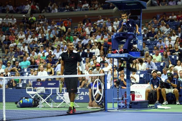 Kyrgios questions a call. Picture: Getty