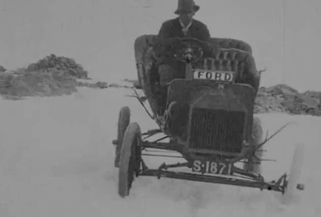 On the mountain's summit plateau at 4,400ft. Picture: Motoring over Ben Nevis 1911. Britain on film collection on BFI player