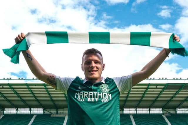 Jamie Insall has signed a three-year deal at Hibs. Picture: Hibs FC