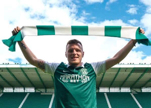 Jamie Insall has signed a three-year deal at Hibs. Picture: Hibs FC