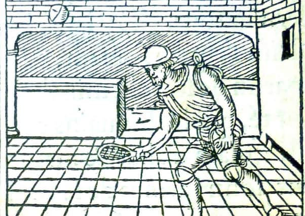 An image thought to be one of the earliest printed pictures of a game of tennis found in a book published in Paris in 1540. Picture: PA
