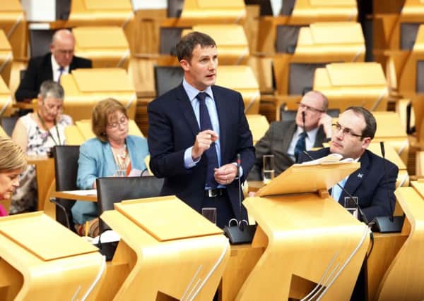 Justice Minister Michael Matheson makes a statement in the Scottish Parliament. Picture: Andrew Cowan/Scottish Parliament