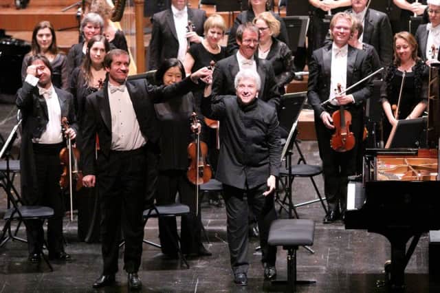 Conductor Peter Oundjian, right, has led the RSNO to its current excellent level. Picture: Contributed