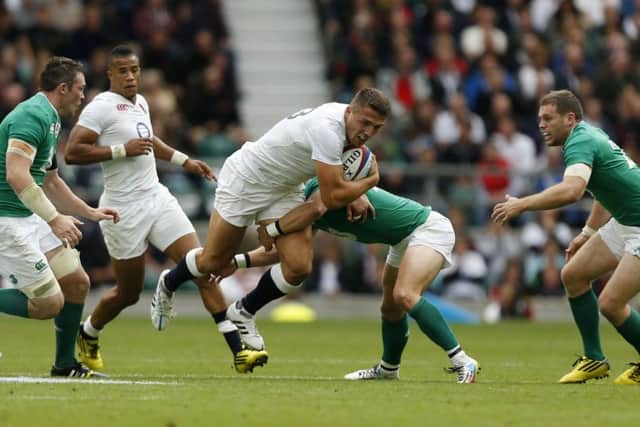 England's Sam Burgess (centre) during the World Cup Warm up match against Ireland at Twickenham Stadium. Picture: PA
