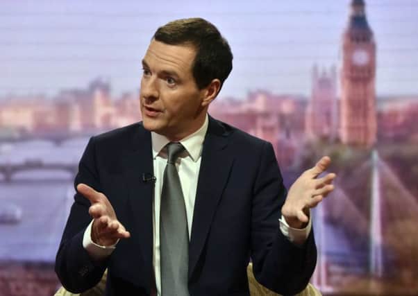 Chancellor of the Exchequer George Osborne appearing on The Andrew Marr Show. Picture: PA