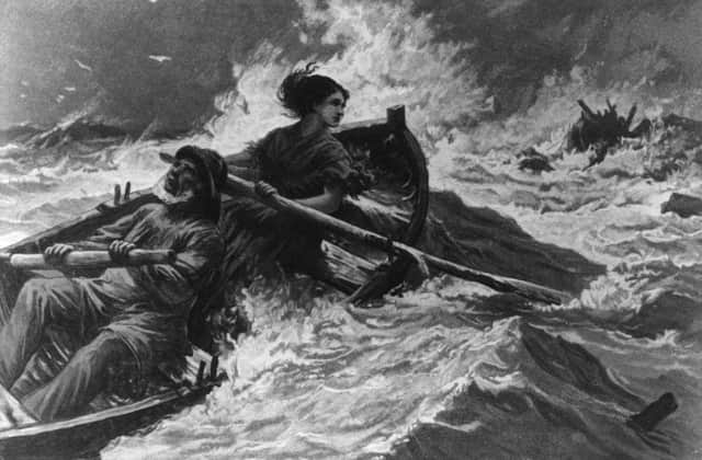 On this date in 1838 lighthouse keeper's daughter Grace Darling rowed to rescue the crew of a ship wrecked off the Farne Islands. Picture: Hulton/Getty