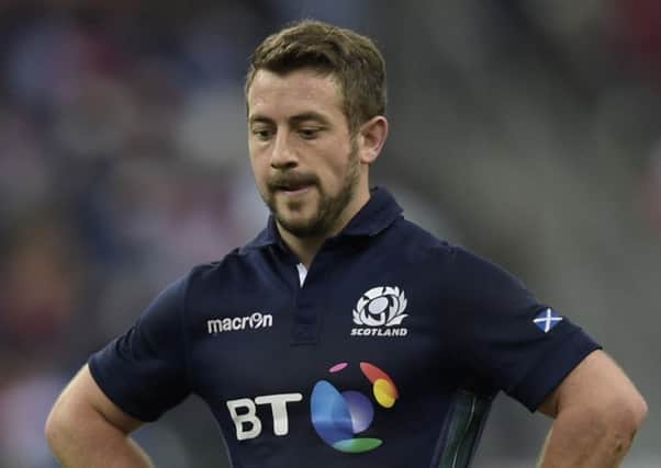 Scotland's scrum-half and captain Greig Laidlaw reacts at the end of  the match. Picture: AFP/Getty