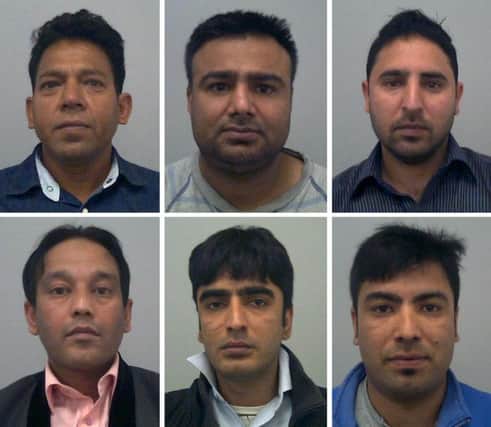 The six men are facing lengthy jail sentences for taking part in the horrifying abuse of two schoolgirls. Picture: PA