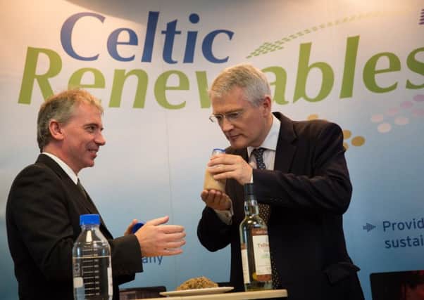 Martin Tangney, left, of Celtic Renewables with transport minister Andrew Jones