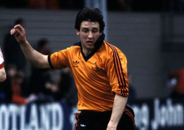 Ralph Milne, in action for Dundee United in March of 1981, ended his career at Old Trafford. Picture: SNS