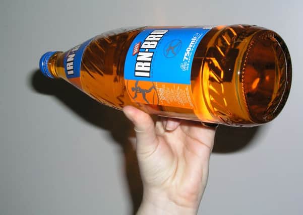 Traditional Irn-Bru bottle. Picture: Tony Marsh