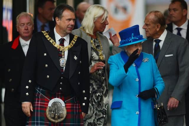 The Queen prepares to set off from Waverley to open the Borders railway. Picture: Getty