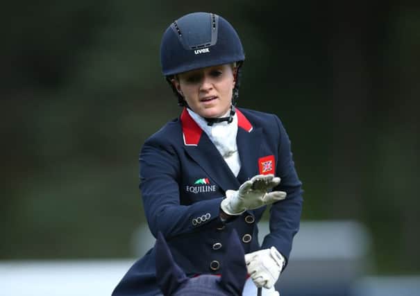 Holly Woodhead competes on DHI Lupison in the dressage during the European Eventing Championships at Blair Castle. Picture: Getty