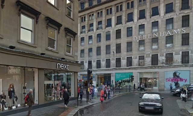 Argyle Street in Glasgow, where a 67-year-old woman was hit by a bus. Picture: Google Streetview