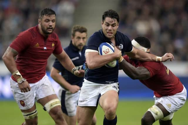 John Hardie in action against France. Picture: AFP/Getty