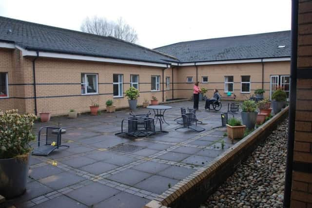 Horatios Garden Scotland, the courtyard as it is today before development