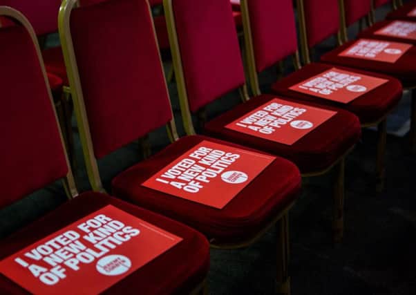 Signs supporting Jeremy Corbyn. The result of the Labour leadership contest is due to be announced today.  Picture: Getty