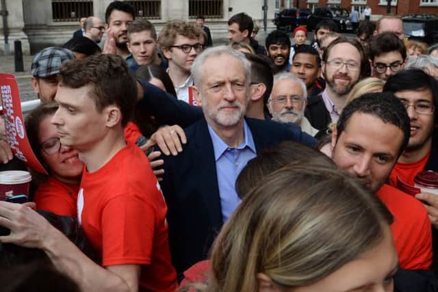 Labour leadership contender Jeremy Corbyn arrives at the QEII Centre in London for a special conference to announce the result of the party's leadership contest. Picture: PA