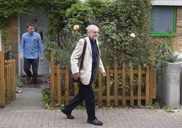 New Labour leader Jeremy Corbyn leaves his home in north London yesterday. Picture: PA