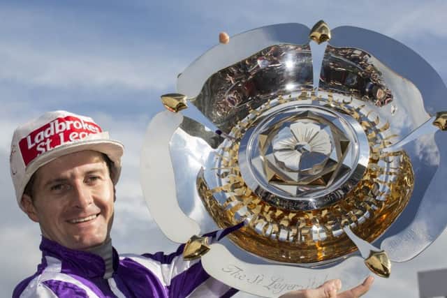 Colm ODonoghue guided Bondi Beach to a controversial St Leger win. Picture: Getty