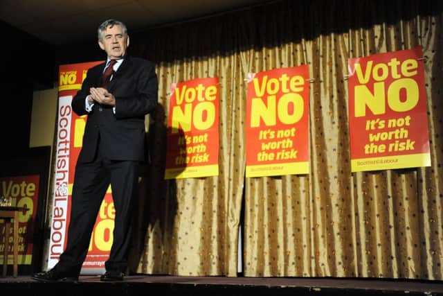Gordon Brown was instrumental in The Vow on new powers. Picture: Andrew O'Brien