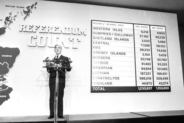 The 1979 vote secured majority support for devolution amongst those that voted but fell on a technicality. Picture: TSPL