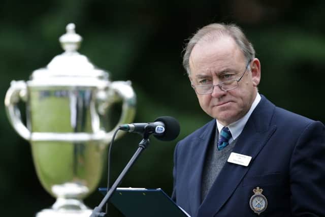 Peter Dawson undertook starter duties for the weekends Walker Cup matches at Royal Lytham & St Annes. Picture: Getty