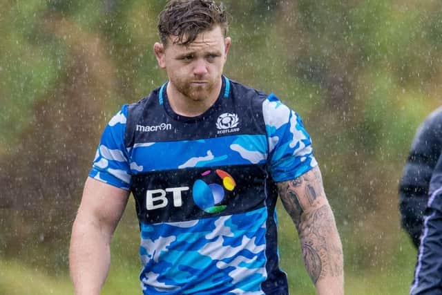Kevin Bryce during Scotland training. Picture: SNS