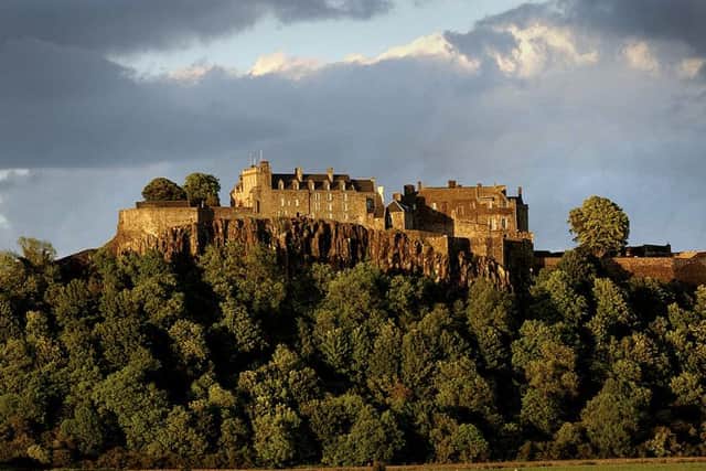 Stirling Castle sits high above the city of Stirling