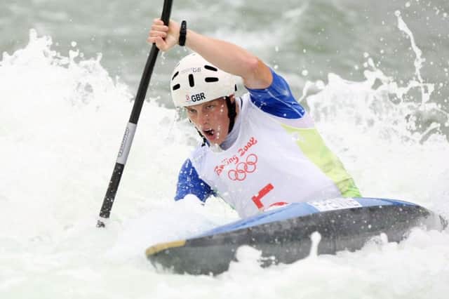 Fiona Pennie competes at the Beijing Olympics where the kayaker from Dumbarton admits she 'underachieved'. Picture: Jed Jacobsohn/Getty