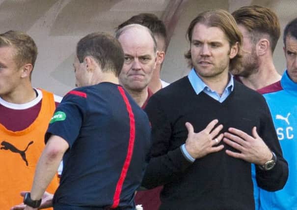 Neilson made the comments about match official Willie Collum following Hearts' defeat to Hamilton. Picture: SNS