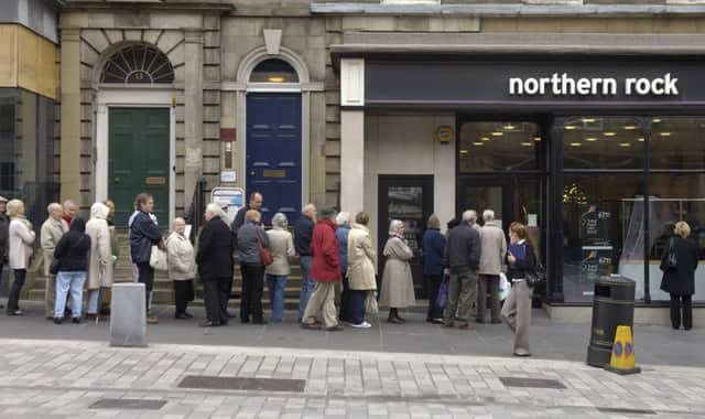 On this day in 2007 the government guaranteed all deposits in Northern Rock after savers withdrew £2 billion from the bank. Picture: Neil Hanna