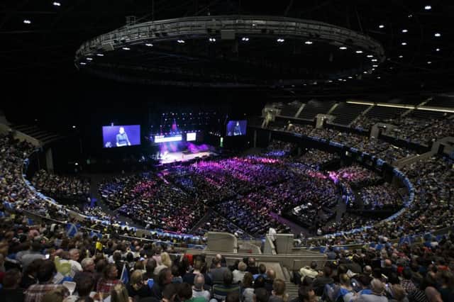 Capacity crowd at the Hydro in support of the Yes movement after the independence referendum. Picture: Robert Perry