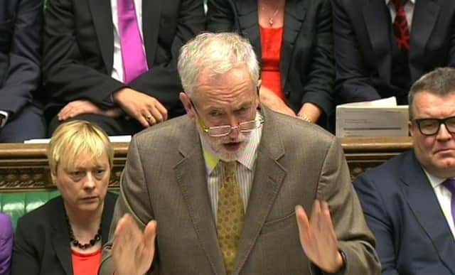 Labour party leader Jeremy Corbyn speaks during Prime Minister's Questions in the House of Commons. Picture: PA