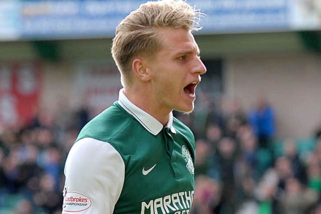 Cummings helped set-up Hibs' first goal against Alloa last weekend after shooting with his weaker right foot. Picture: Jane Barlow